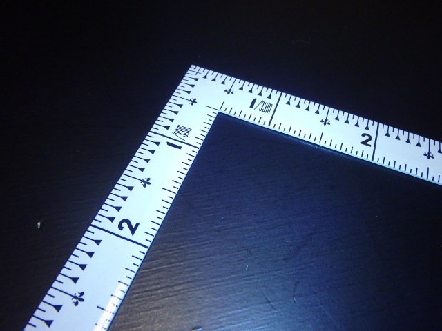 シンワ　曲尺　同厚　ホワイト　１尺６寸 表裏同目　名作　尺目相当目盛